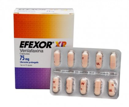 Effexor XR venlafaxine 75 mg 20 Caps