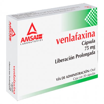 Effexor XR Venlafaxina generic 75 mg 20 tabs